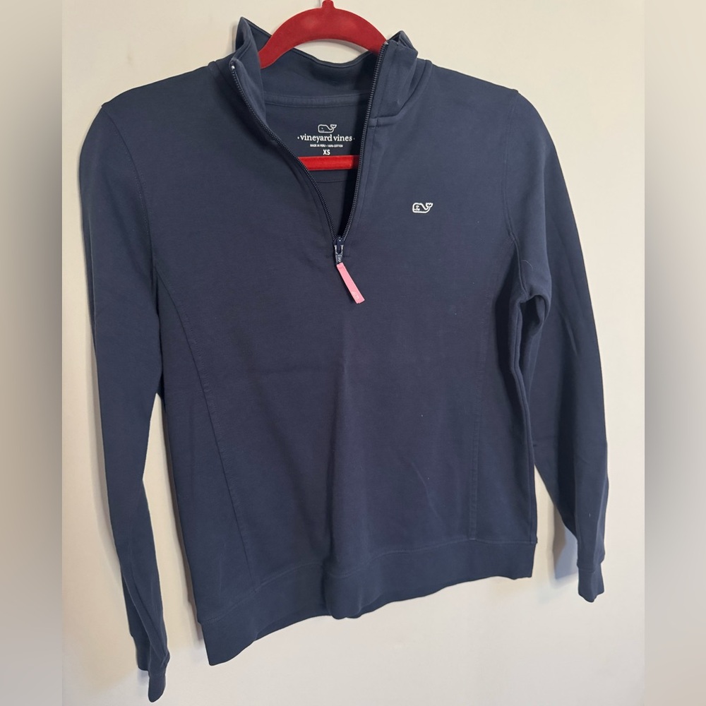 Vineyard Vines women’s 1/2 zip Navy blue Sweater long sleeve size XS